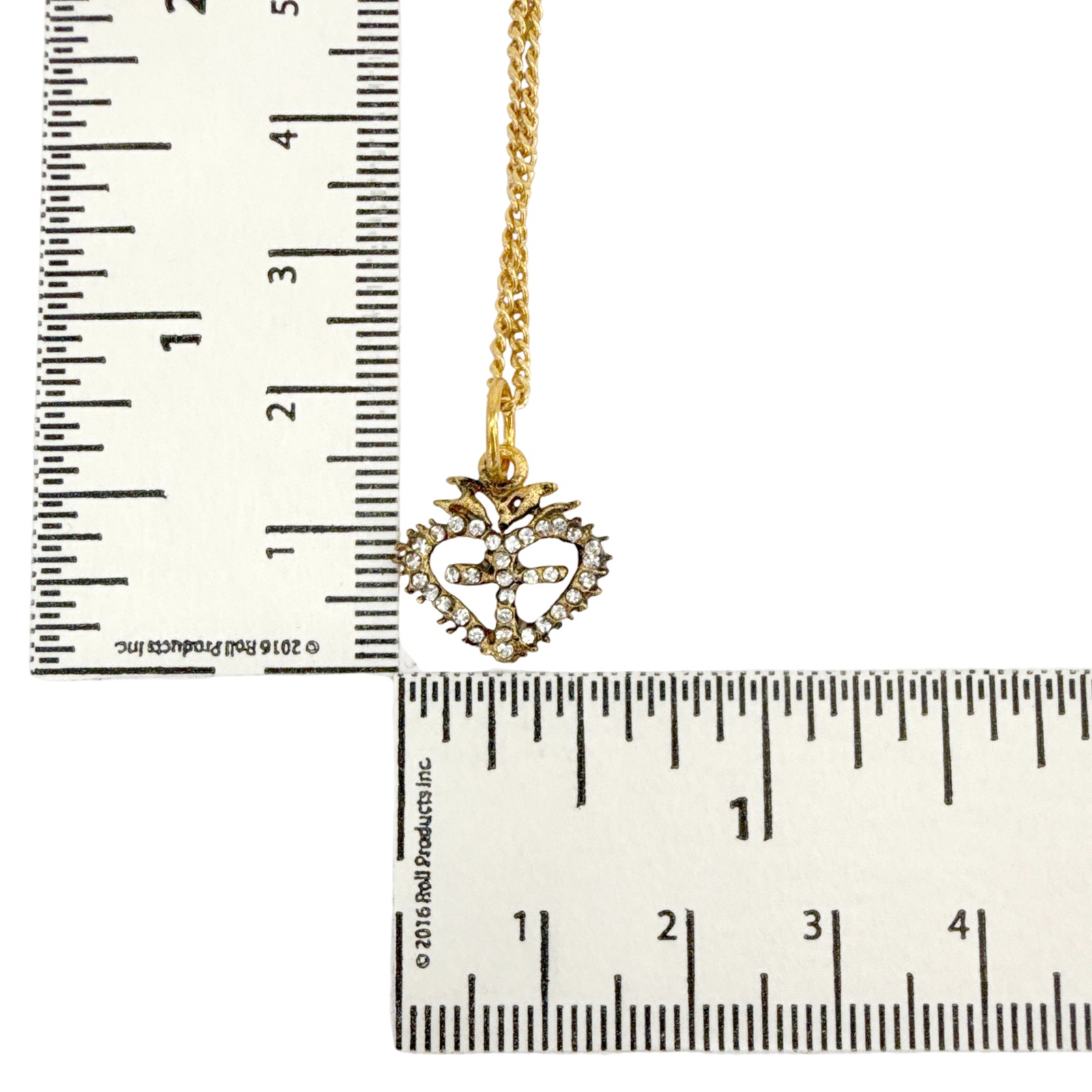 Virgins Saints & Angels Vsa Sacred Heart Logo Charm Necklace In Gold — image 7 of 7
